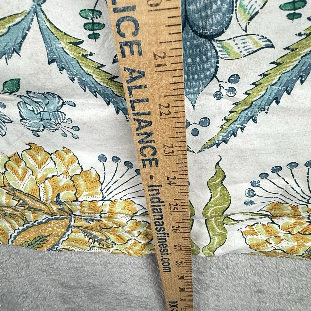 Pottery Barn Throw Pillow‎ Sham Blue Green Yellow Dawn Medallion Print 26X26